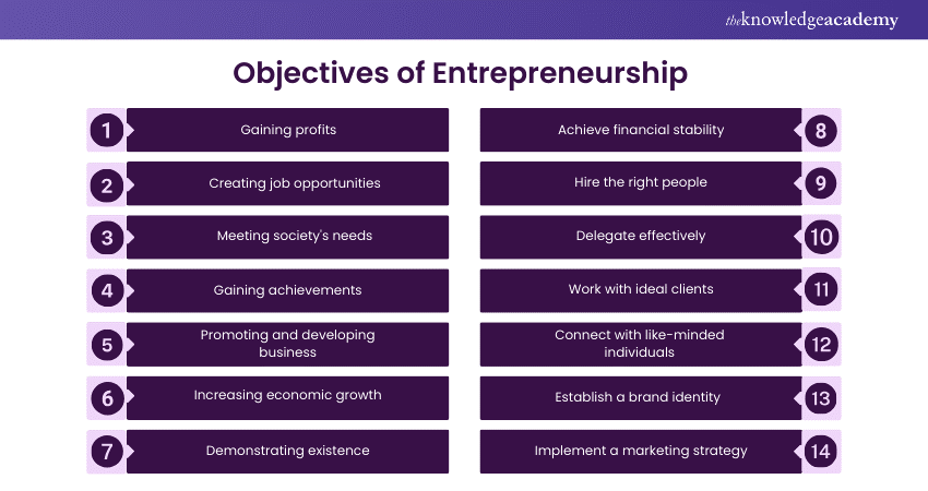 Objectives of Entrepreneurship 