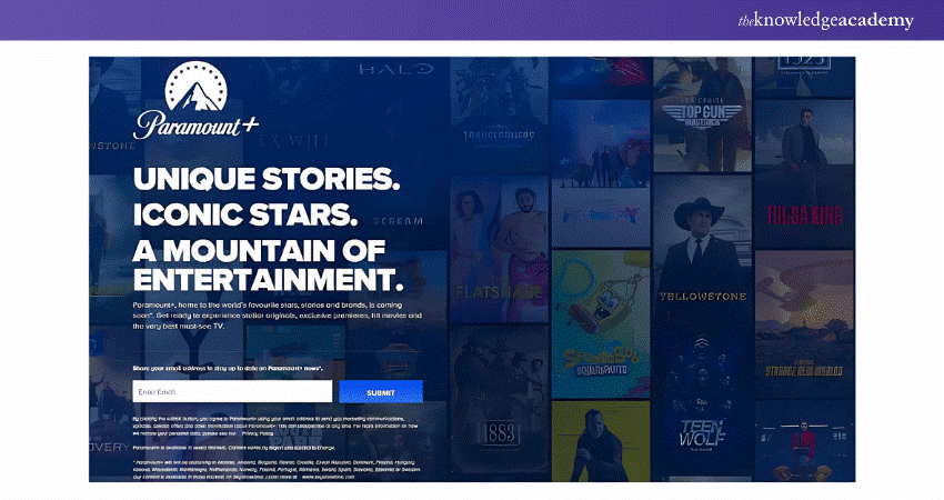 Paramount Plus Landing Page