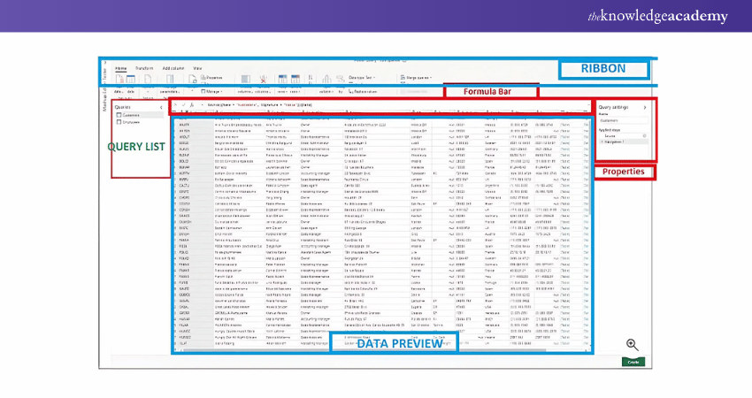 Power Query Editor Interface