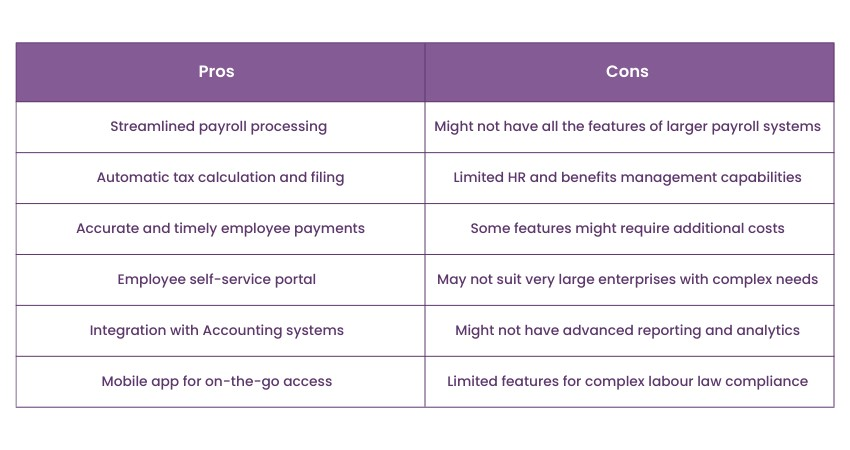 Pros and Cons of Sage payroll