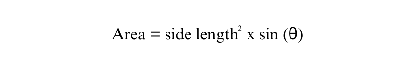 Rhombus Area with Trigonometry