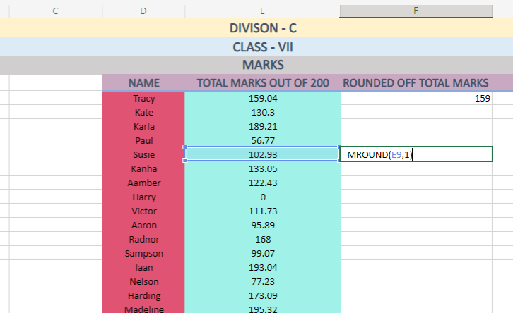 Rounding nearest 0.99