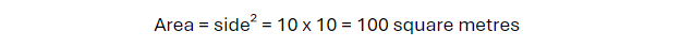 Sample Problems for the Area of a Square