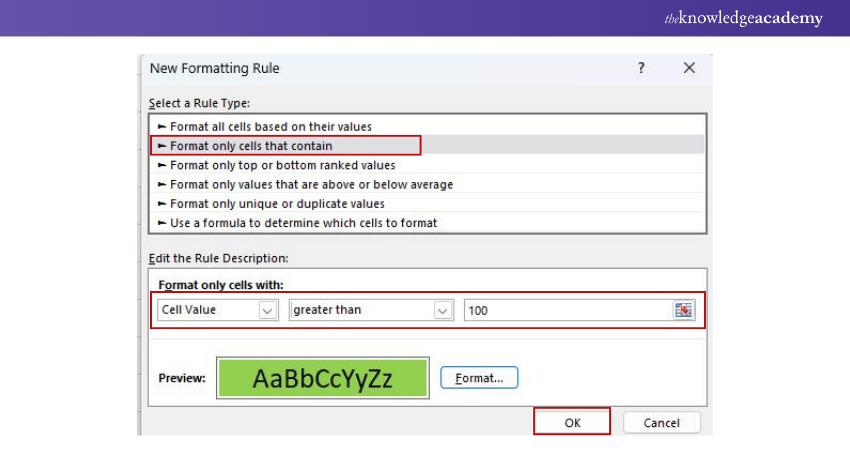 Select the formatting style