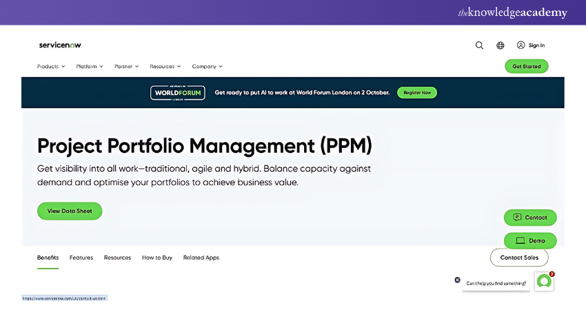 ServiceNow PPM UI