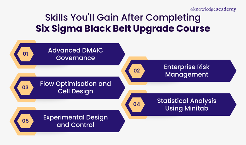 Skills You'll Gain After Completing Six Sigma Black Belt Upgrade Course Skills You Will Develop After Completing the Six Sigma Black Belt Upgrade Program