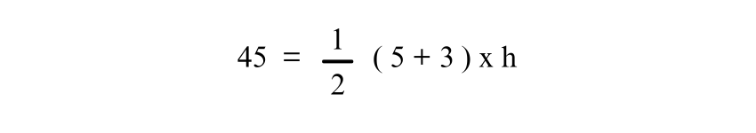 Substituting values in the Trapezium Formula