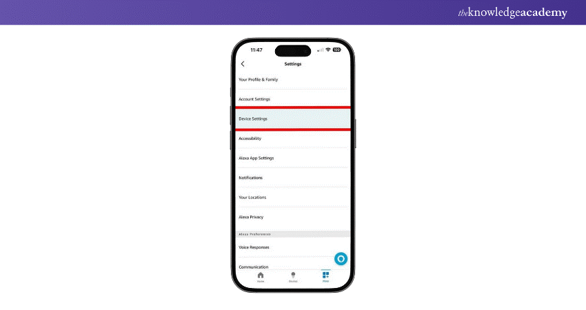 Tap “Device Settings