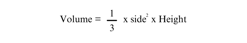 The Formula for the Volume of a Square Based Pyramid 