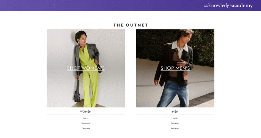 The Outnet’s Website Design