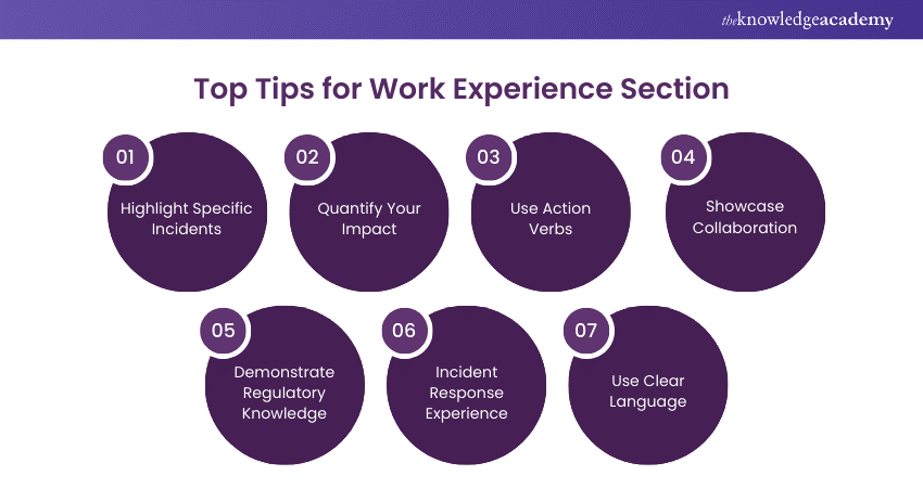 Top Tips for Work Experience Section