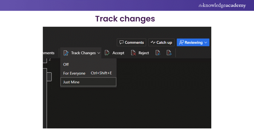 Track changes 