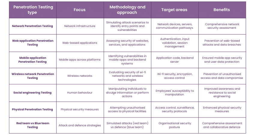 Types of Penetration Testing