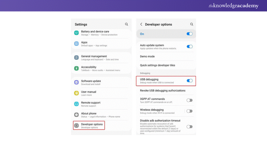 USB Debugging in Developer Option