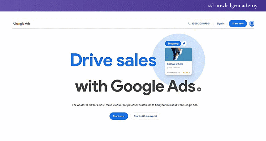 User Interface of Google Ads