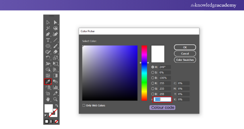 Using the colour picker  