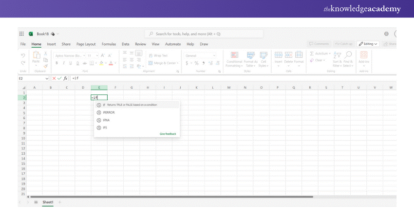 Utilising IF Formulas