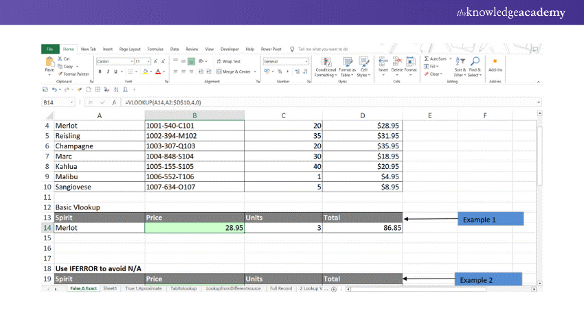 Utilising VLOOKUP