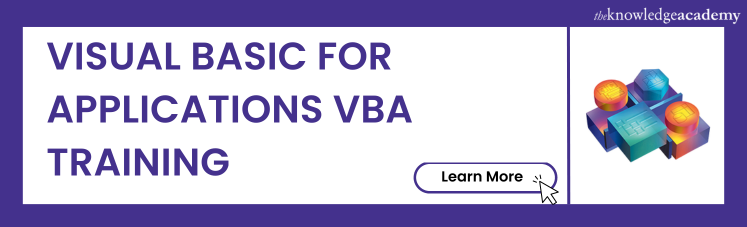 Visual Basic for Applicationss VBA Training