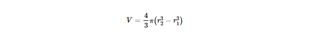 Volume of Hollow Sphere 