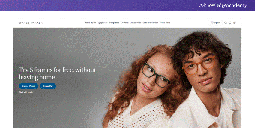 Warby Parker’s Website Design