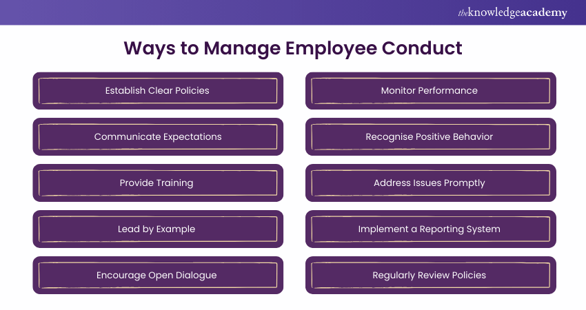 Ways to Manage Employee Conduct