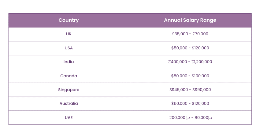 Web Developer Salaries Across Various Countries