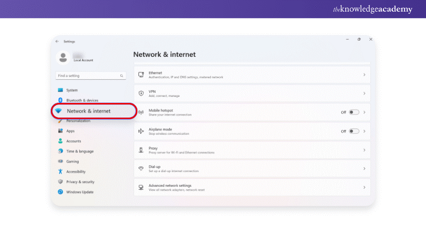 Windows’ Network Settings