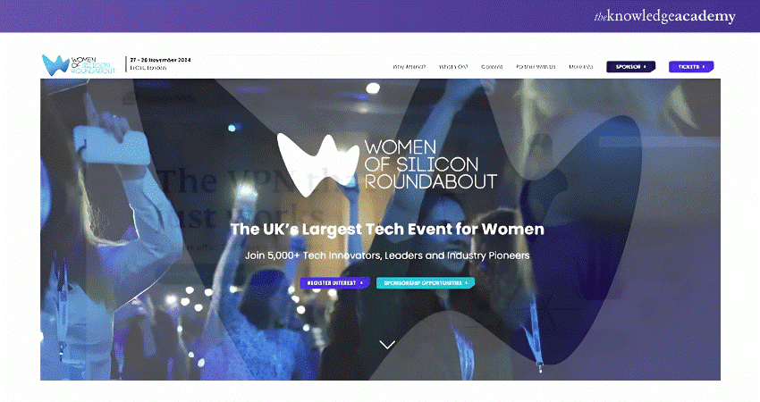 Women of Silicon Roundabout Landing Page