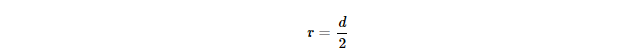 diameter of the base