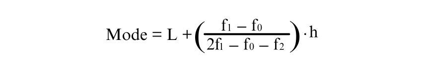 formula for the Mode