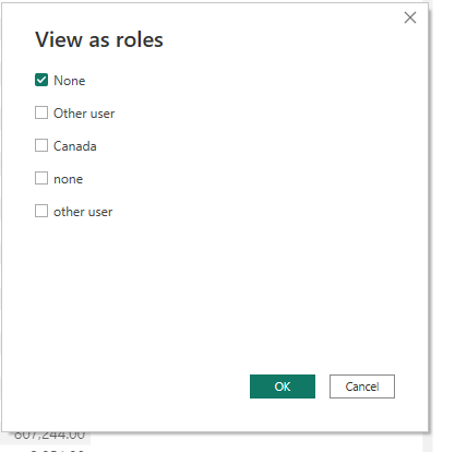 how to validate security roles in Power BI