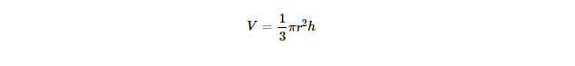 to find the volume cone