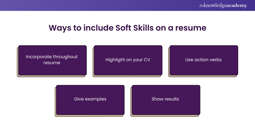 ways to include Soft Skills in your CV